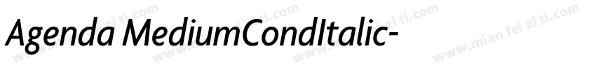Agenda MediumCondItalic字体转换